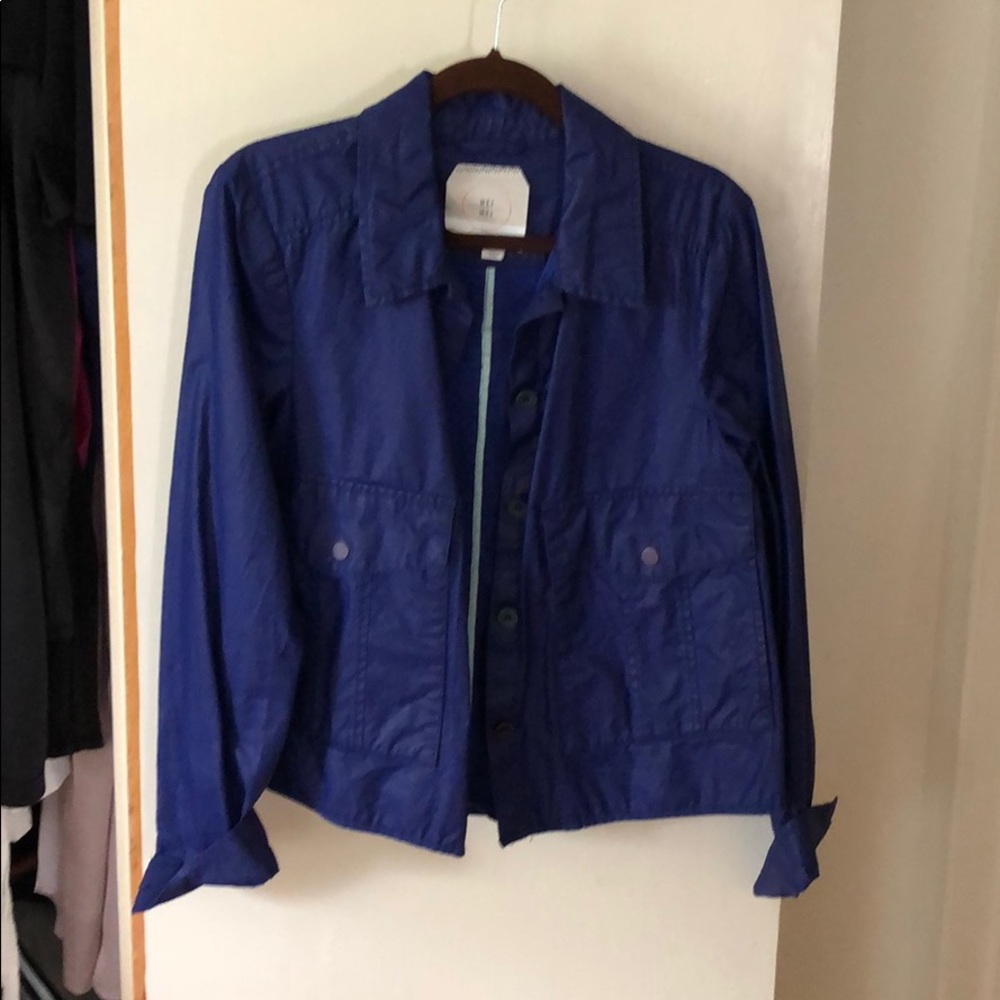 Hei Hei cobalt water-repellent jacket.